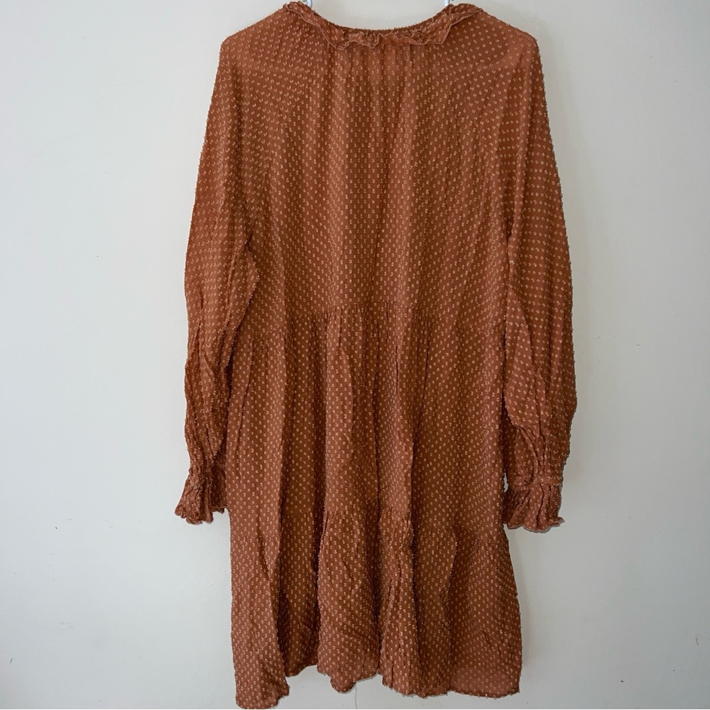 Johnny Was Orla Dress Orange Tiered Embroidered Ruffle Women’s Size XL - Picture 8 of 10